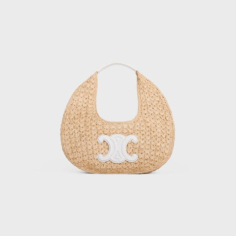 Céline - HOBO BAG IN Raffia and Calfskin