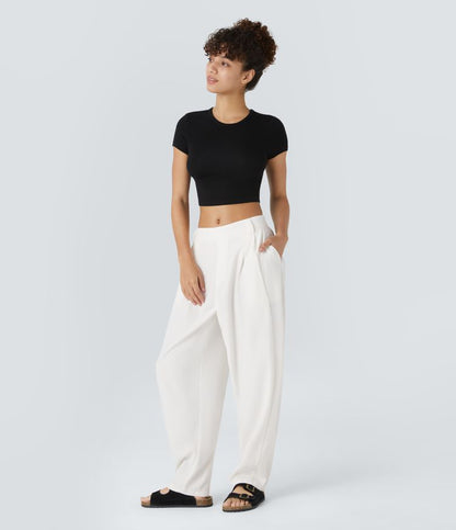 ColaTek Air V3™ - Pantaloni larghi con cintura alta, tasche laterali e gamba a barile