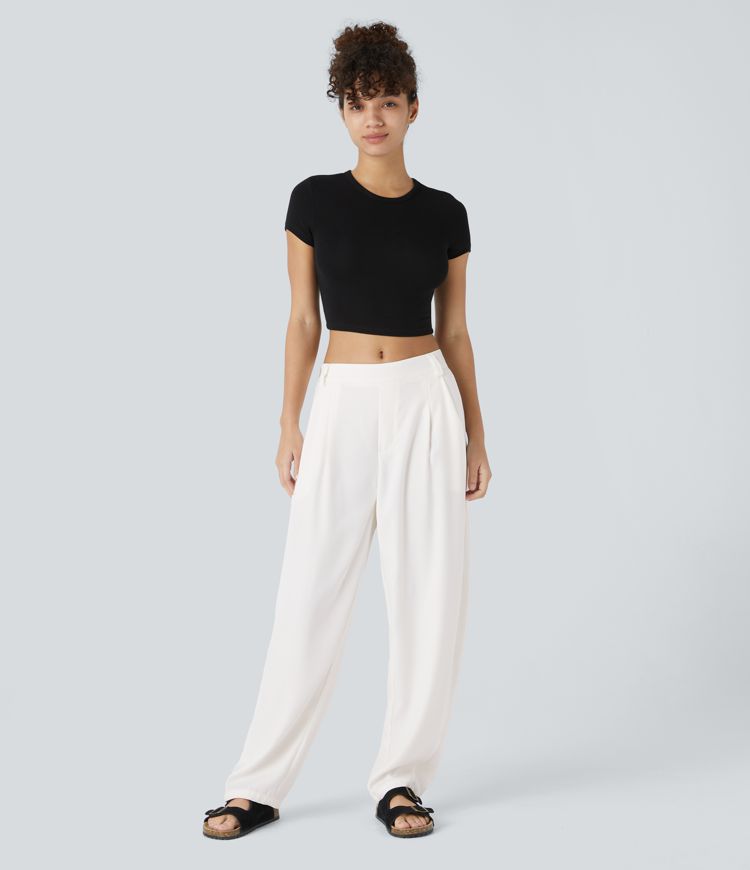 ColaTek Air V3™ - Pantaloni larghi con cintura alta, tasche laterali e gamba a barile