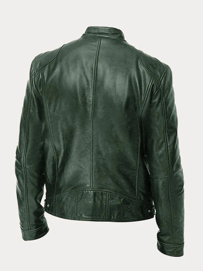 Giacca di pelle casual da uomo