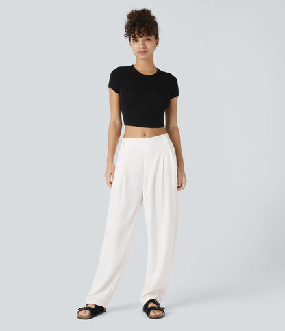 ColaTek Air V3™ - Pantaloni larghi con cintura alta, tasche laterali e gamba a barile