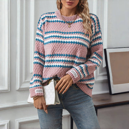 Maglione casual a righe