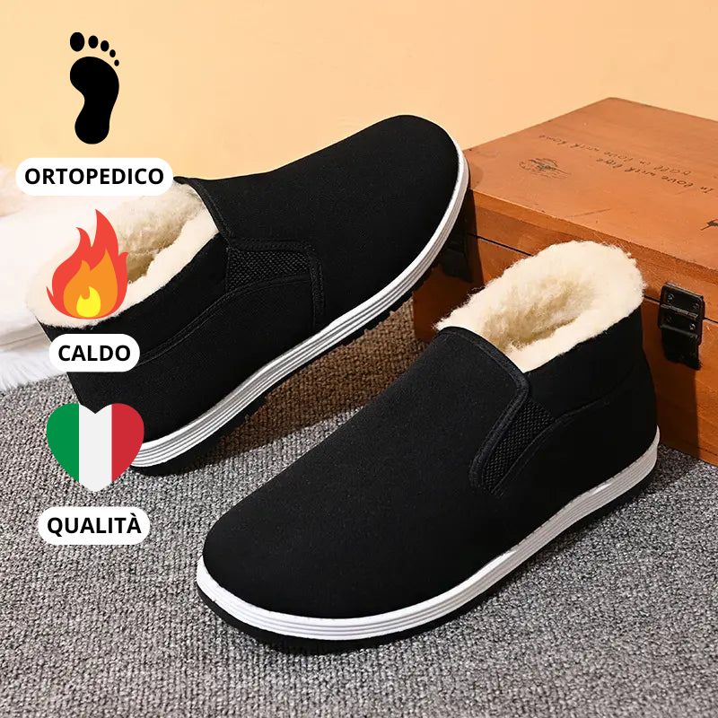Orthopro™ - scarpe ortopediche da uomo con fodera in pelliccia.
