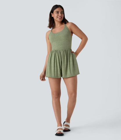 ColaBody™ - Body da vacanza 2 in 1 senza schienale e attorcigliato con tasche laterali - Easy Peezy Edition